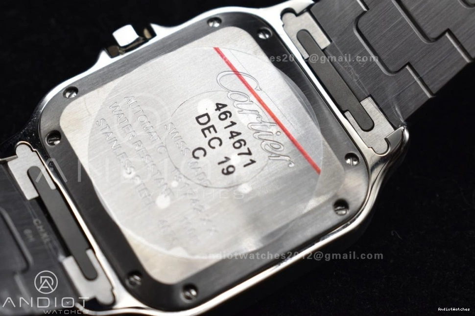 MIYOTA de on SS TopPick Cartier Santos Edition Dial White 1045 SmartLinks 1:1 Bracelet V 35mm BVF SS Best 9015 1026